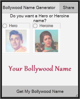 Bollywood Name Generator截图1