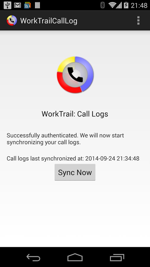 WorkTrail - Call Log Syn...截图1