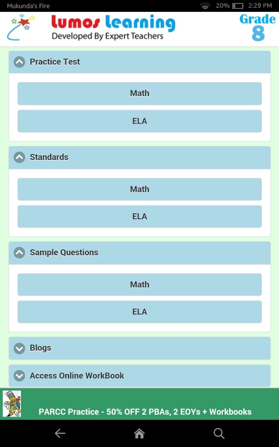 Lumos StepUp Grade 8截图1