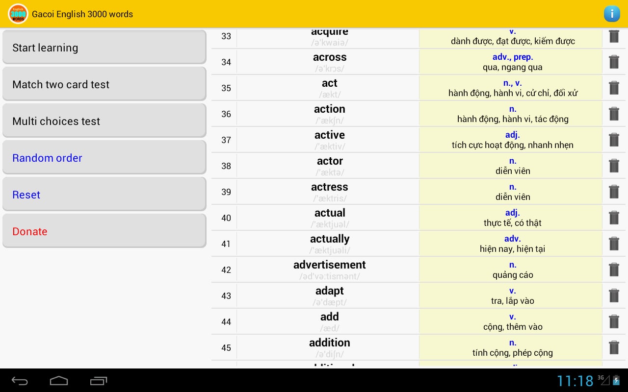 Gacoi English 3000 words截图8