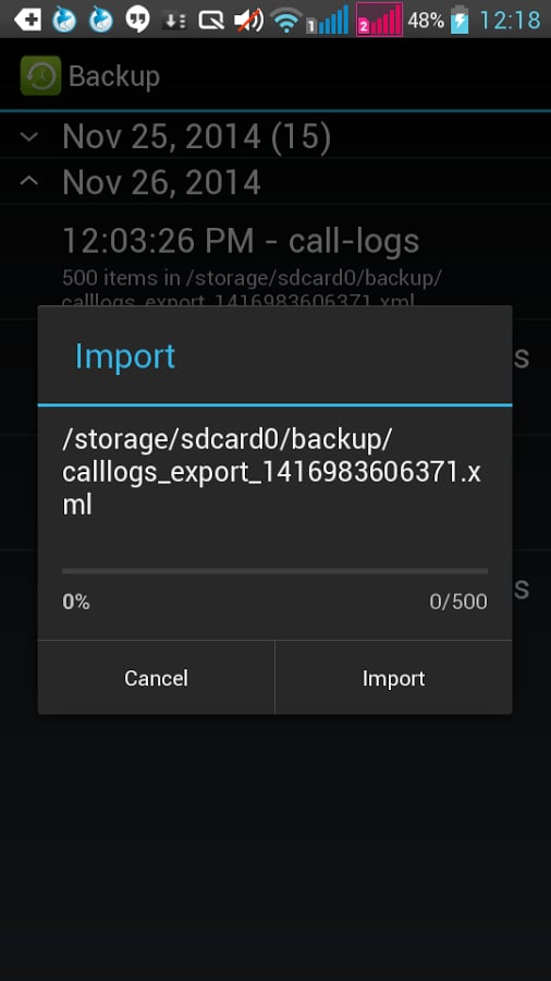 Backup Contact/Sms/Call ...截图5