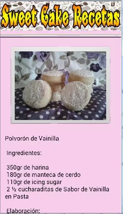 Pastel Dulce Recetas截图1