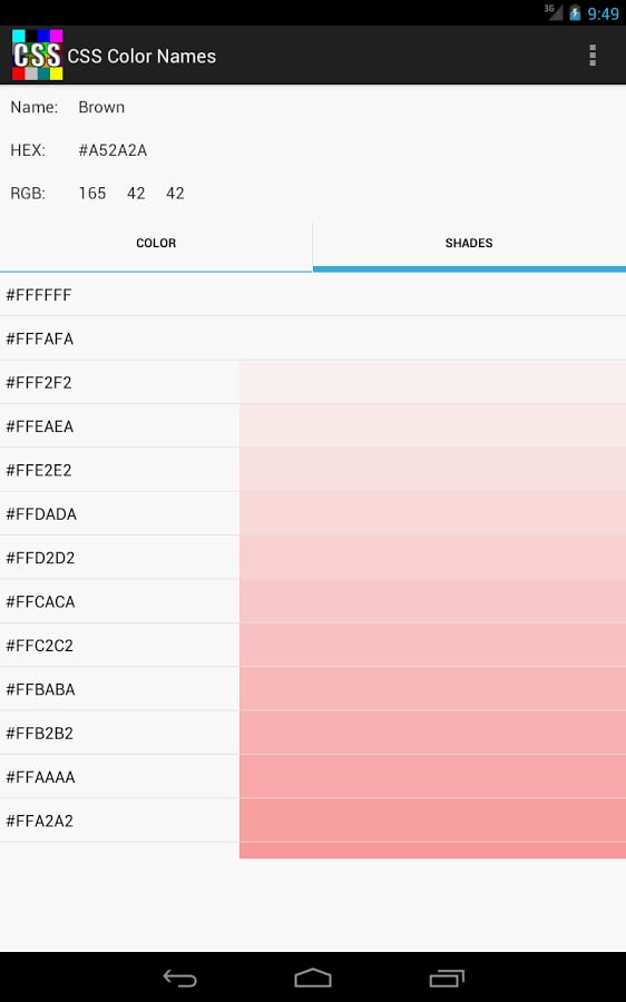 CSS Color Names截图4