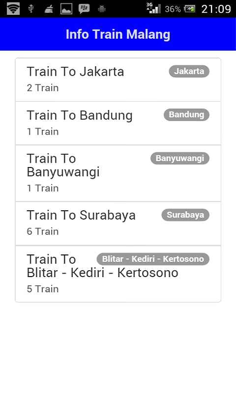 Info Train Malang截图2