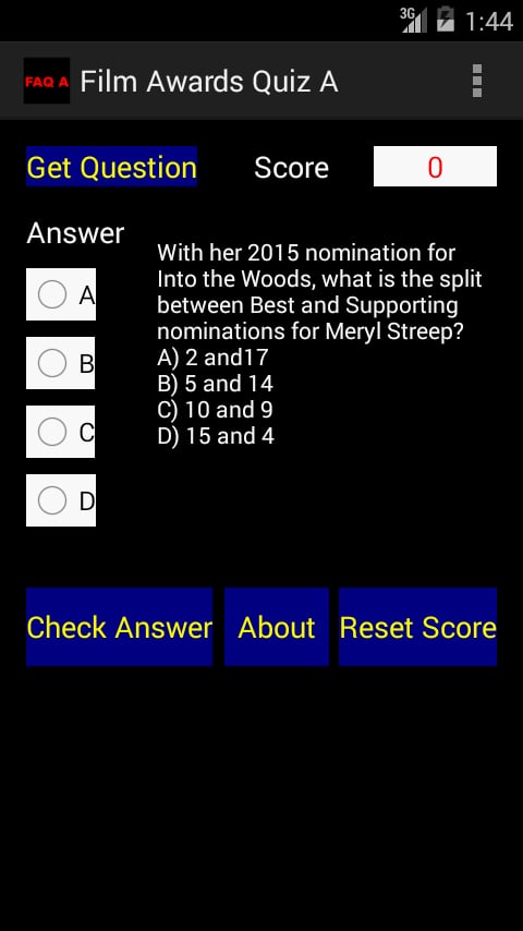 Film Awards Quiz A截图3