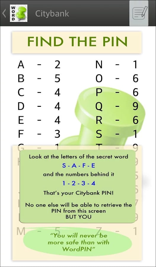WordPIN - Safe pincode s...截图1