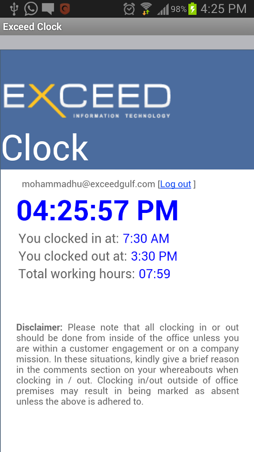 Exceed Clock截图3