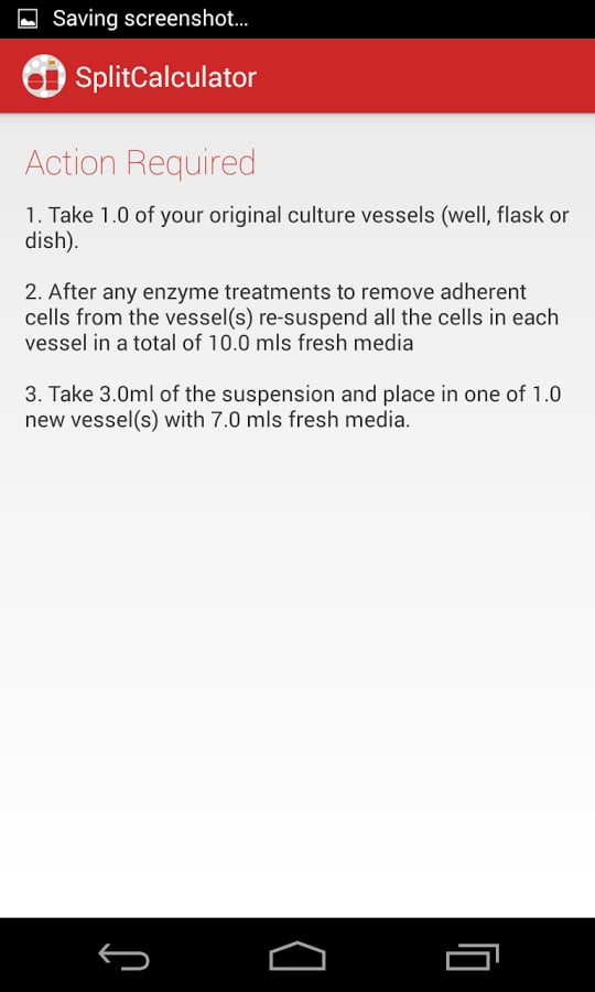 Cell Culture Split Calcu...截图1