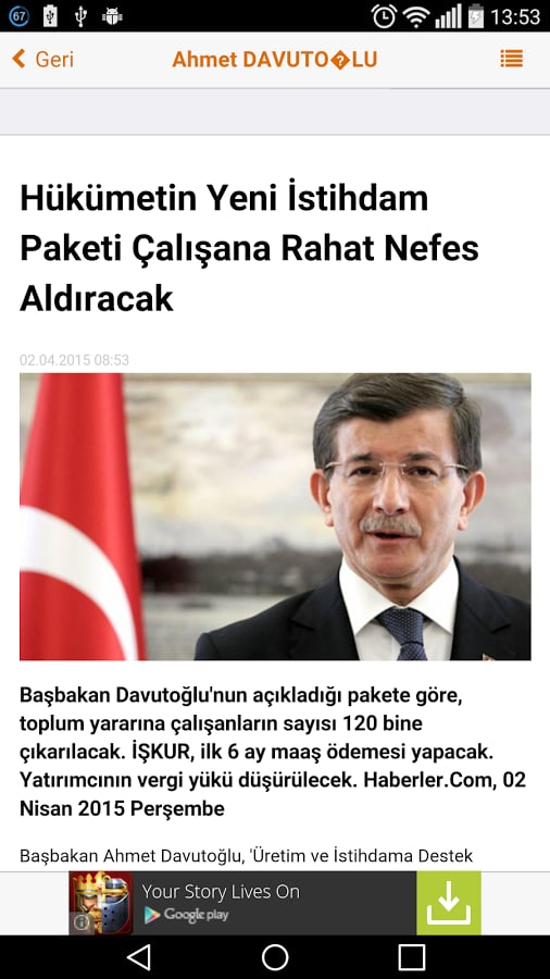 Ahmet DAVUTOĞLU Haberler...截图2