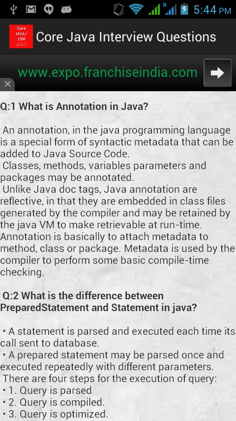 Core Java Interview Ques...截图1