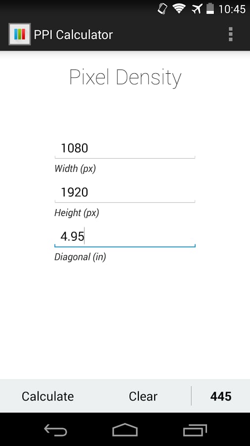 Pixels Per Inch Calculat...截图2