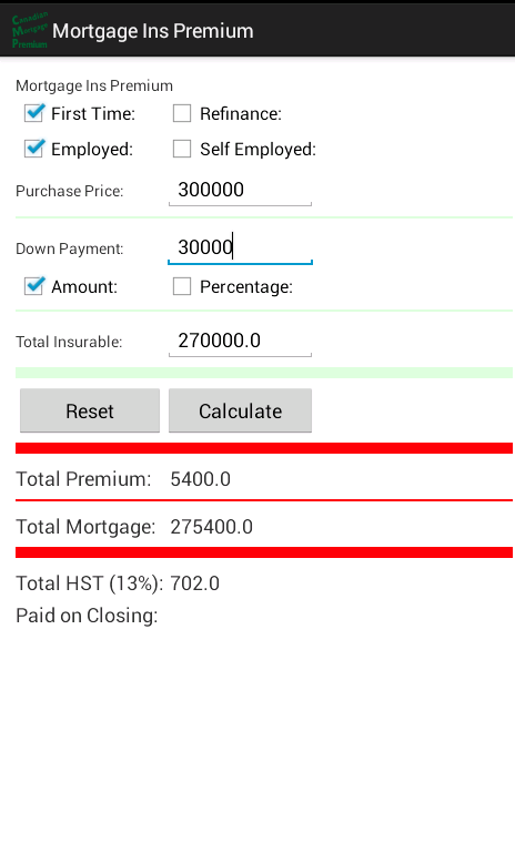 CDN Mortgage Insurance Premium截图1