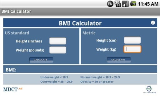 MDCT BMI Calculator截图4