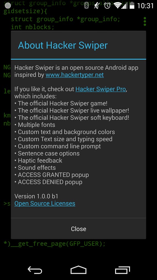 黑客输入:Hacker Swiper截图1