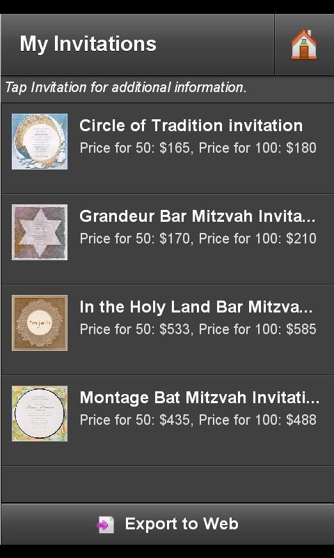 Bar Mitzvah Invitation Finder截图4