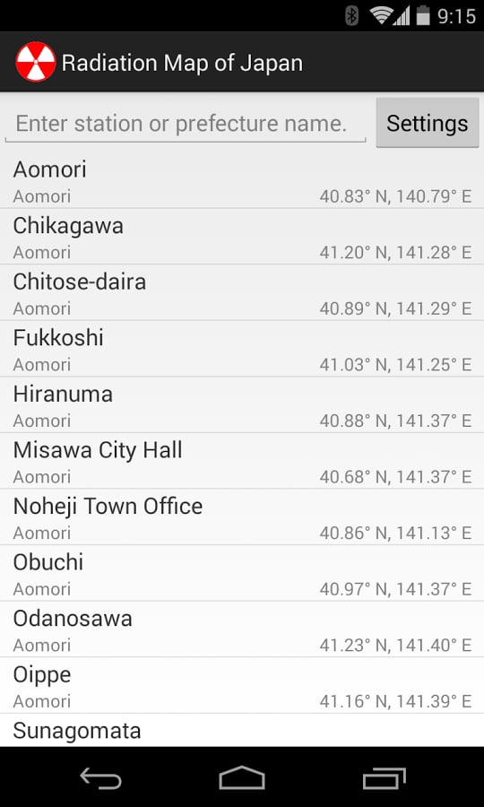 Radiation Map of Japan截图10