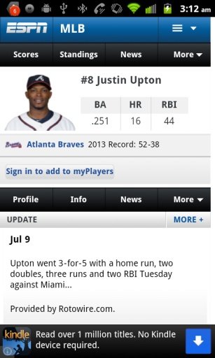 Justin Upton Baseball Widget截图2