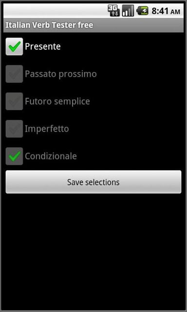 Italian Verb Tester FREE截图3