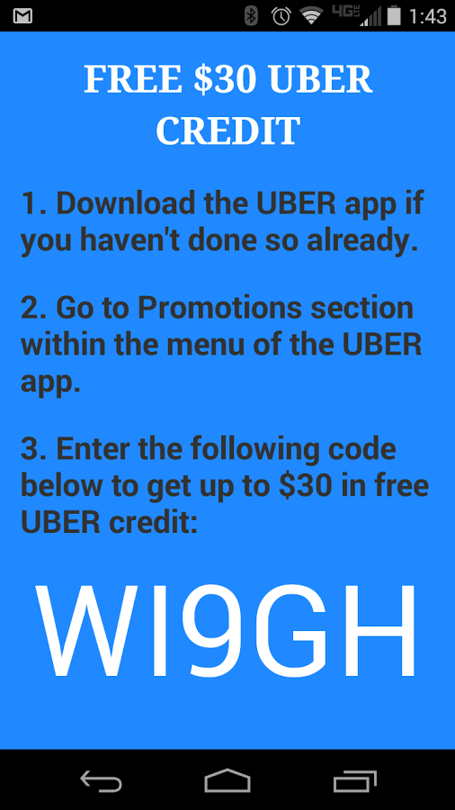 $30 Free Uber Credit截图3