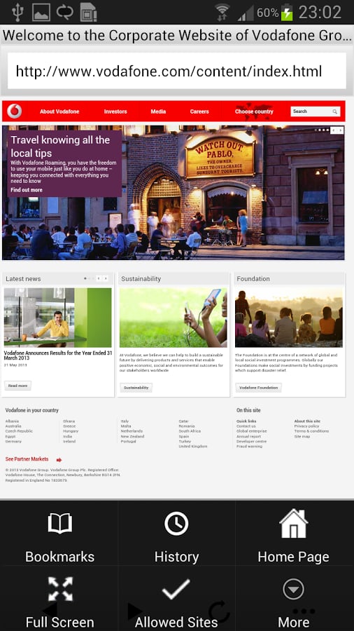 Vodafone Managed Browser截图1