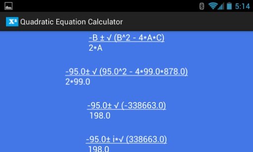 Quadratic Equation Calculator截图5