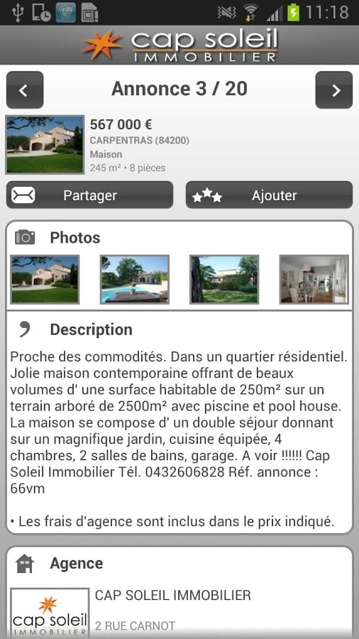 CAP SOLEIL IMMOBILIER截图1