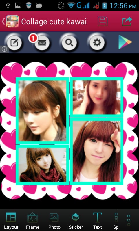 Collage photo cute kawai截图3