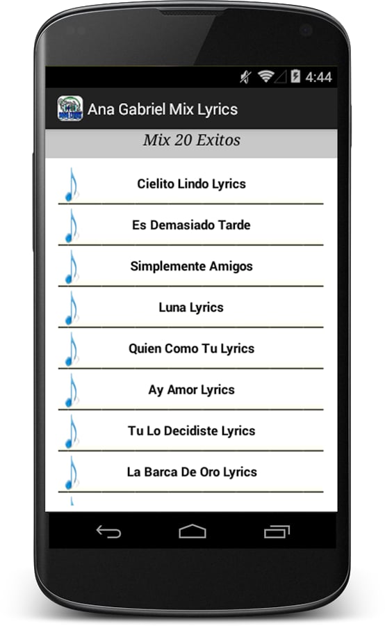 Ana Gabriel Mix Lyrics截图2