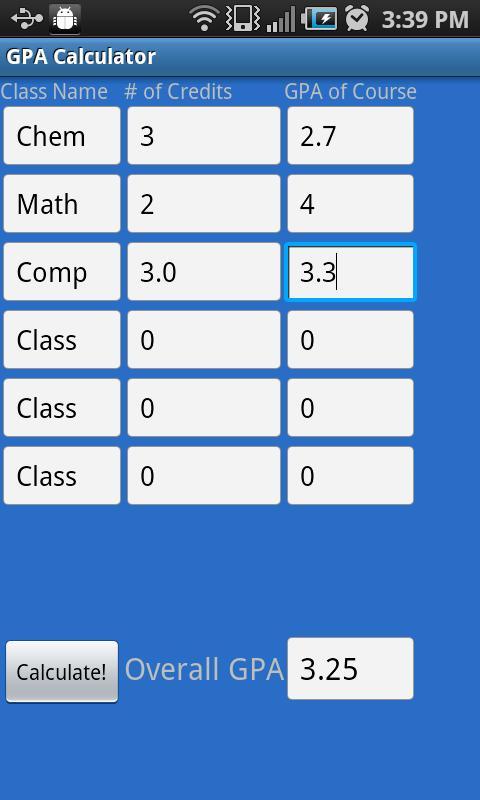 GPA Calculator截图3