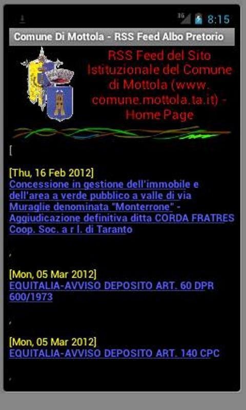 Comune di Mottola - Feed...截图2