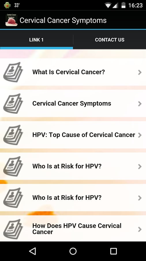 Cervical Cancer Symptoms截图3