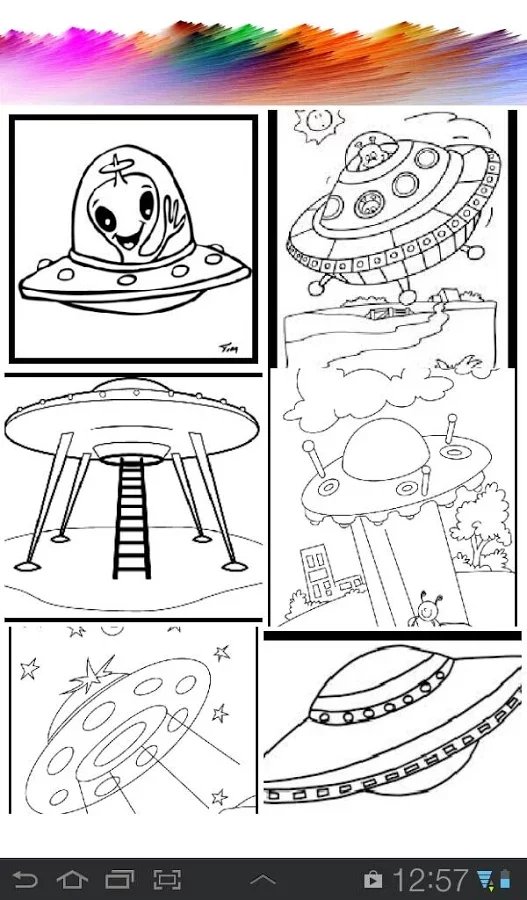 UFO &amp; Alien Coloring截图1