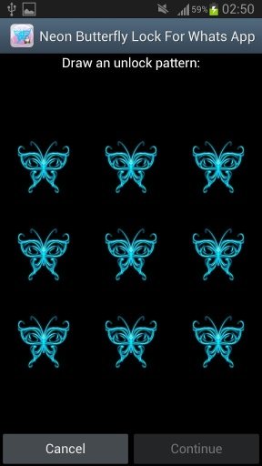 Neon Butterfly Lock截图1