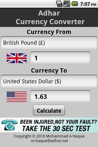 Adhar Currency Converter截图1