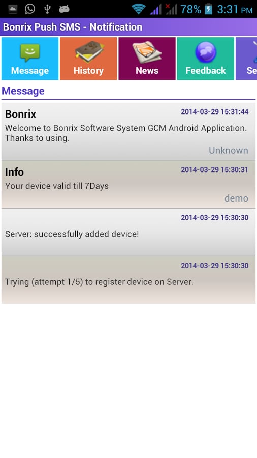 Bonrix Push SMS - Notifi...截图5