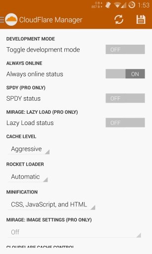 Mobile Manager for CloudFlare Free截图6