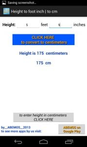 Height to feet inches & cm截图3