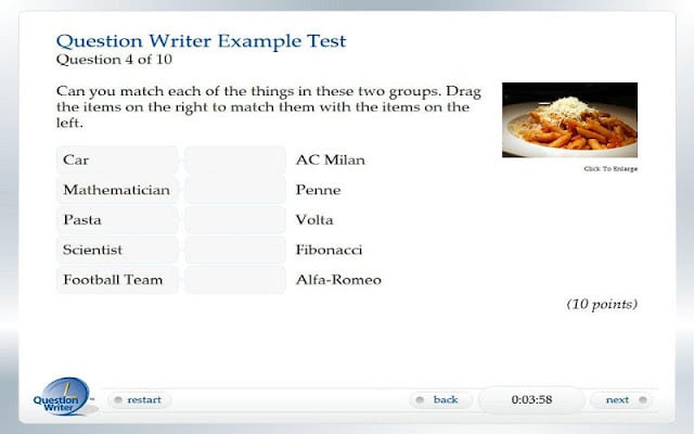 Question Writer Example Quiz截图1