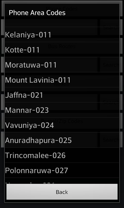 Sri Lanka Codes Telephones roads routs截图5