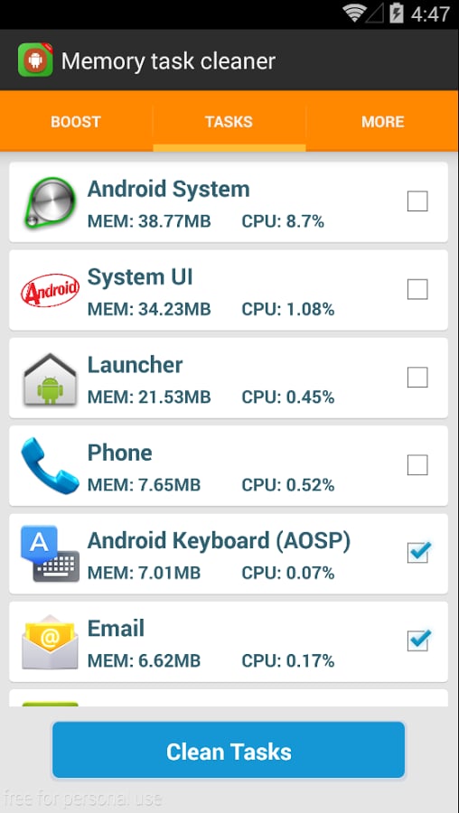 Memory task cleaner截图1