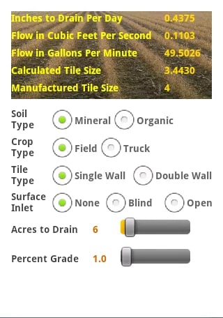 Field Tile Calculator截图1