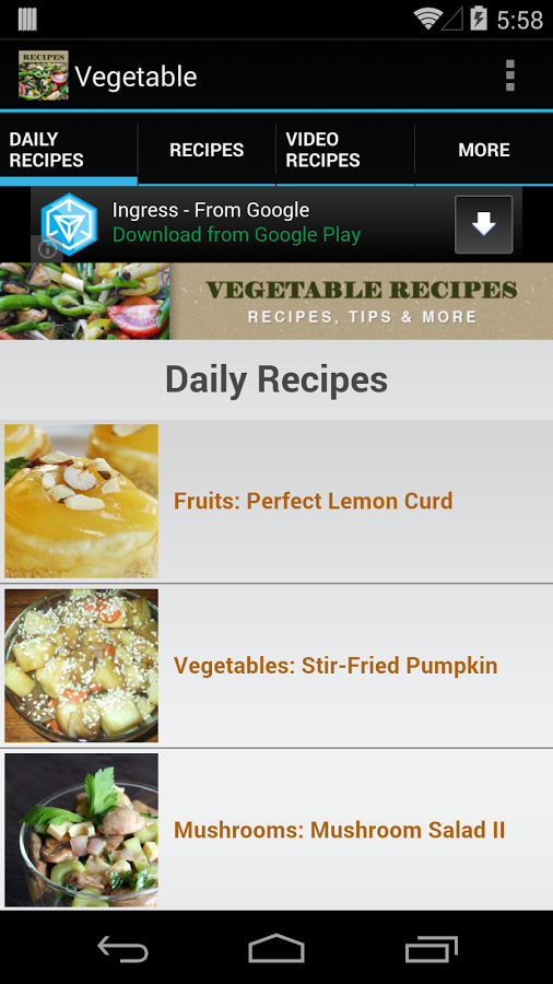 Vegetable Recipes截图1