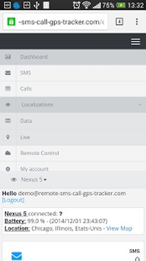 Remote SMS, Call, GPS Tracker截图2