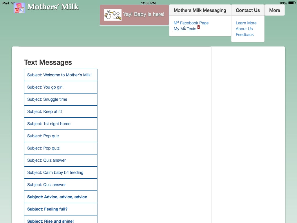 Mothers' Milk Messaging截图7