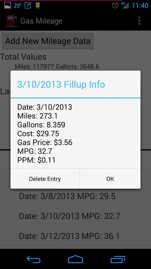 Gas Mileage截图4