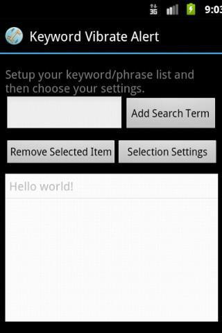 Keyword Vibrate Alert - LITE截图1