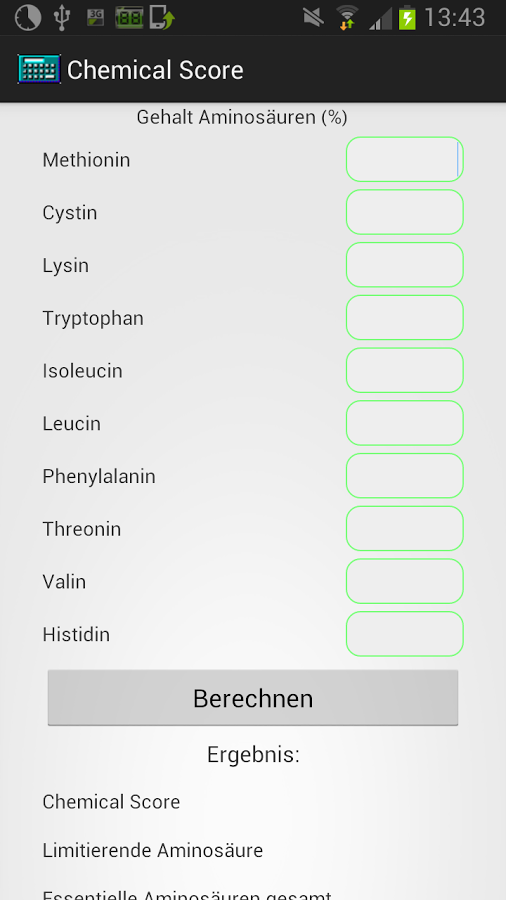 Chemical Score Rechner截图2