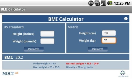 MDCT BMI Calculator截图3