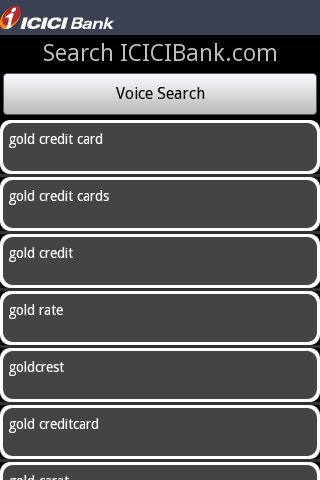 ICICI Voice Search截图2