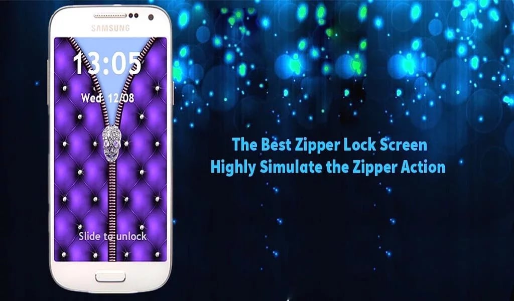 Zipper Style Lock Screen截图2